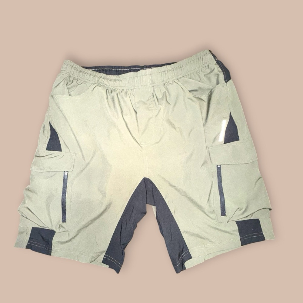Biking Shorts Men's  Vayager  XL Sage Green Padded Pockets